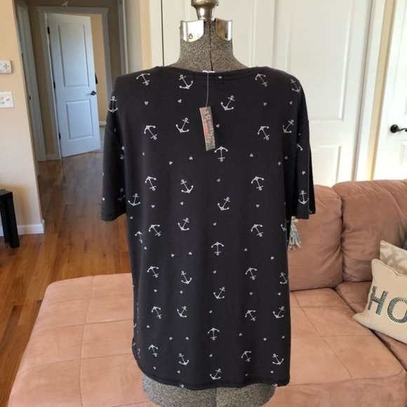 S while anchor pink heart crew neck graphic tee - Picture 4 of 6